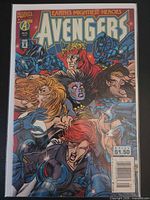 Front cover of Avengers #389 inside protective bag
