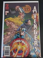 Front cover of Avengers #396 bagged and boarded