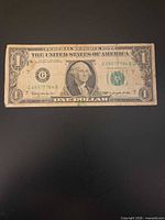 Full front view of the Series 1988 $1 note