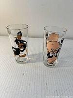 Front view showing both character glasses