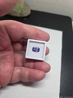 Loose Tanzanite in display box held in hand