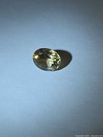 Top view of oval cut yellow heliodor