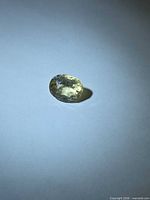 Front view of oval yellow scapolite gemstone