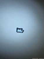 Emerald-cut aquamarine top view