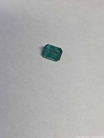 Top view of octagon-cut emerald