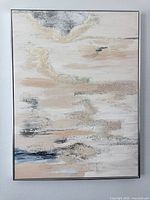 Front view of abstract canvas wall art in frame