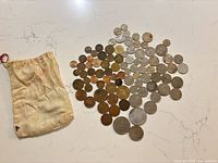 overview of all coins and pouch