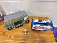 Rotary tool case, 145-pc kit, blister accessory on table