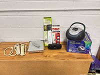 Group shot of all electronics on table