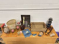 Overall view of all décor items on tabletop