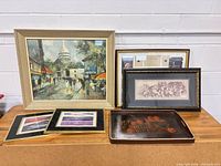 Group shot of all six items on table