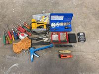 Full lot overview with all tools laid out