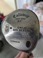 Close view of Callaway War Bird Great Big Bertha 8.5° titanium driver club head