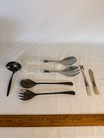 overall view of large serving utensils