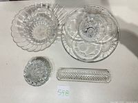 All four glass pieces grouped together