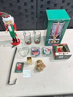 overview of all items on table