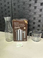 Secura French press box, glass carafe, measuring cup