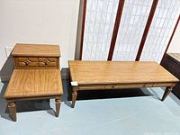 Coffee table and end table full view