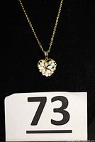 Full view of necklace with pendant and chain