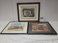 All three framed prints side by side