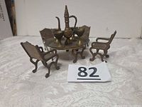 Full set: table, teapot, chalices, chairs