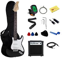 Stock image showing guitar, amp and all accessories
