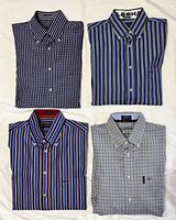 All four folded shirts showing patterns