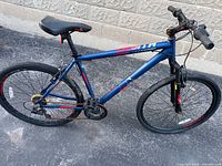 Full left side view of Diadora Litha blue bicycle