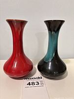Front view of both vases