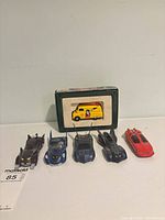 All six vehicles arranged together showing scale and variety