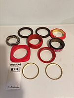 All ten bangles laid out for full view