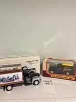 Both boxed models: Eastwood truck out of box, Saico van in box