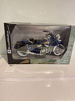 Front view of boxed NewRay Indian motorcycle model