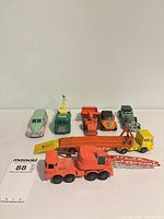 Group of seven die-cast vehicles