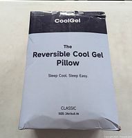 Front of CoolGel pillow box showing product name and size 24×16×5 in