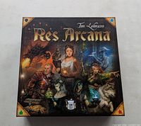 Front of Res Arcana game box showing title and artwork