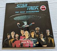 Front of sealed soundtrack LP showing title and cast artwork