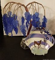 Dish and glass tree full view