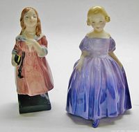 Front view of both Royal Doulton figurines