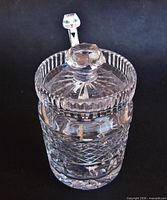 Waterford crystal jam jar with spoon inserted