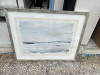 Front view of framed artwork showing full image and silver frame