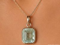 Pendant worn on chain showing scale and appearance