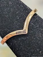 Front view of chevron ring on display