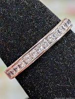 Top view showing channel-set CZ stones
