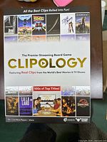 Front of sealed Clipology board game box