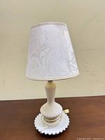 Full view of lamp with shade