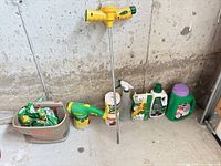 Group view of all items against wall