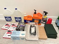 All items grouped on floor