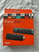 Front of sealed Amazon Fire TV Stick box