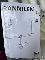 Close-up of Rännilen instruction sheet showing model and IKEA logo